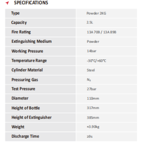 1kg powder fireextinguisher