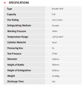 1kg powder fireextinguisher