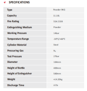 1kg powder fireextinguisher
