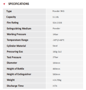 1kg powder fireextinguisher