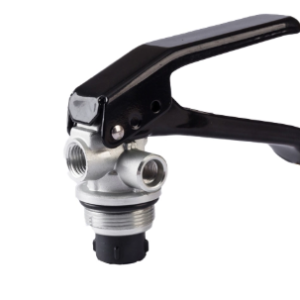 black handle aluminum valve